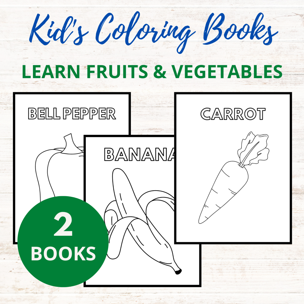 kids coloring pages fruits and vegetables