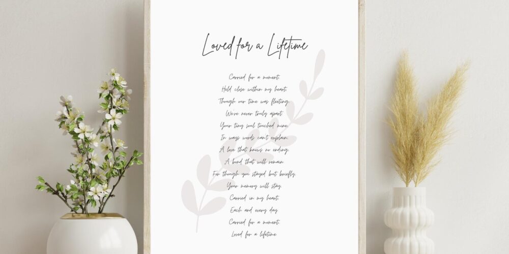 Loved for a Lifetime wall art