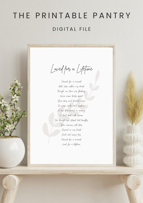 Loved for a Lifetime Wall Art