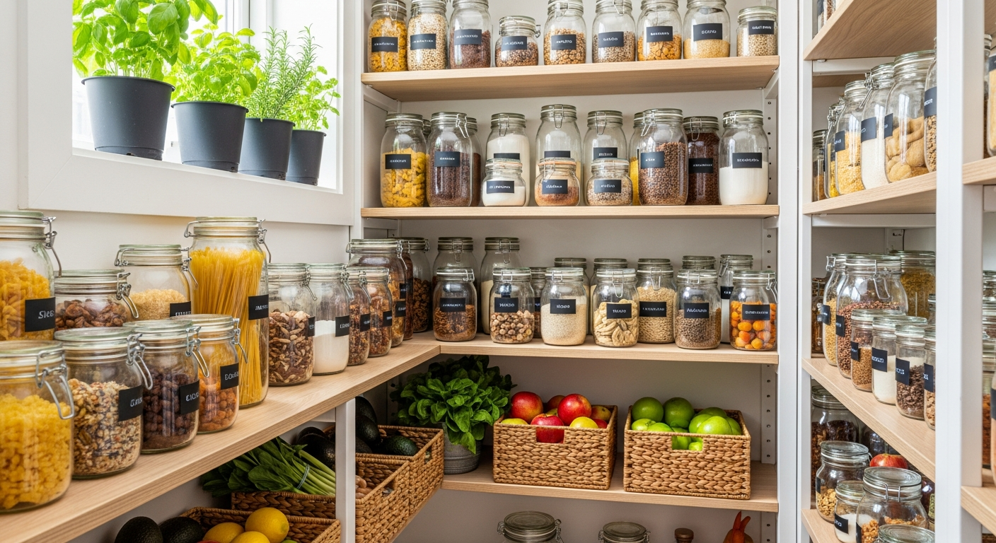 Organized healthy pantry